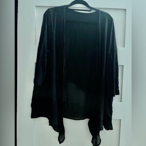 Lane Bryant cardigan- draped front with sheer accents